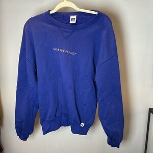 Champion Men's Crewneck Sweater in Deep Blue